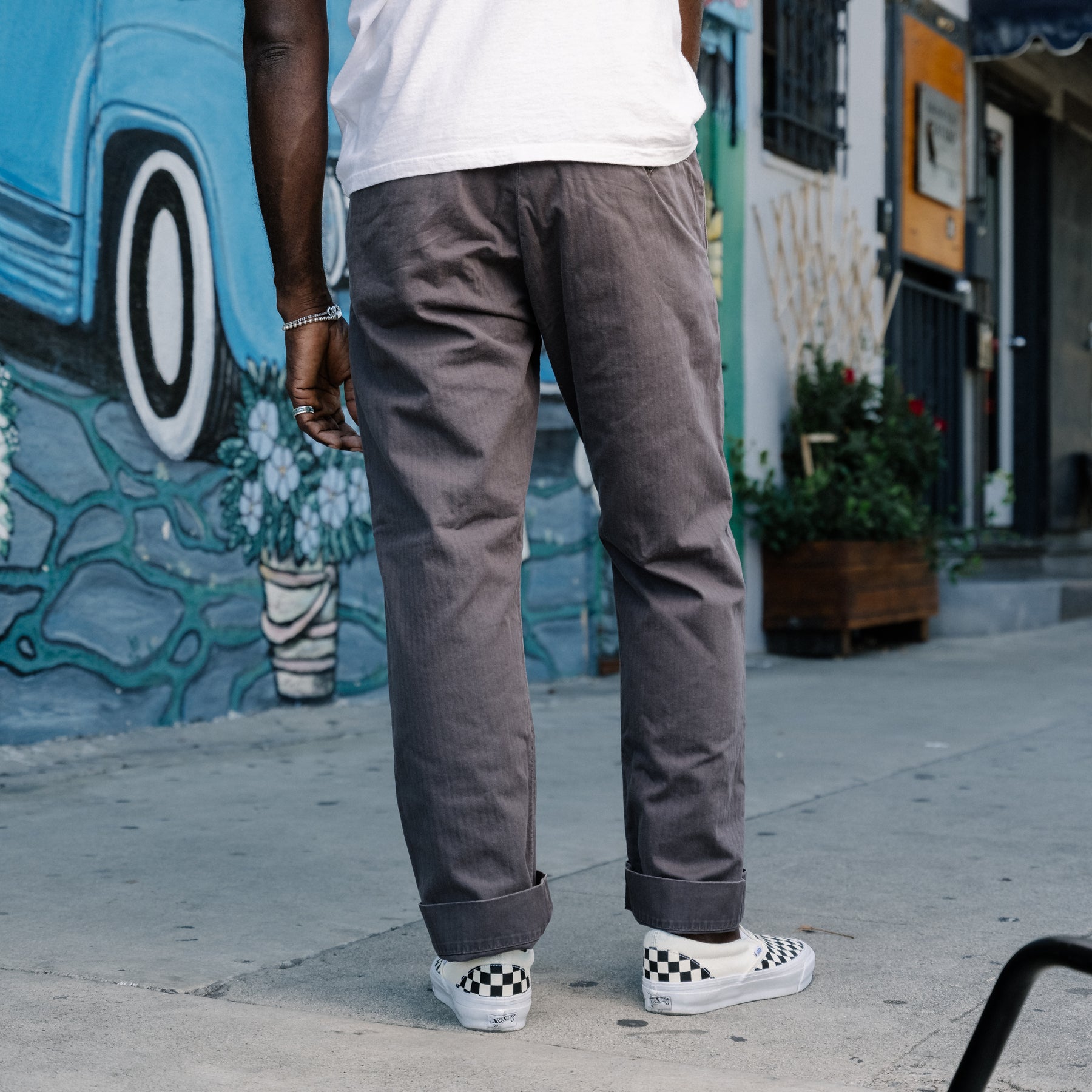 RRL Herringbone Field Chino Washed Black