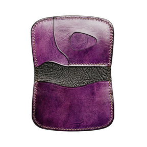 The Black Acre Card Wallet Black Shell & Purple