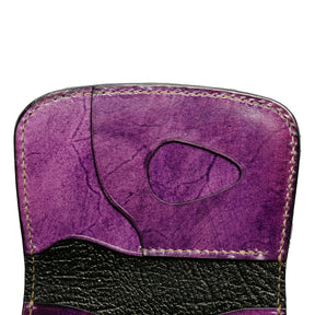 The Black Acre Card Wallet Black Shell & Purple