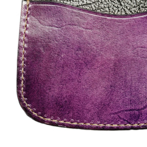 The Black Acre Card Wallet Black Shell & Purple