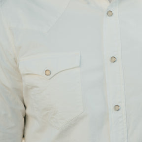 Slim Fit Poplin Western Shirt White