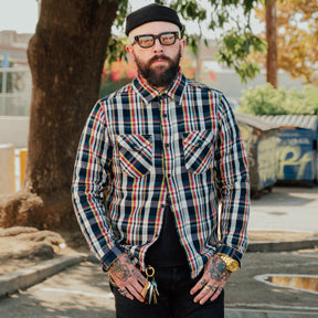 UES Heavy Flannel Shirt Navy