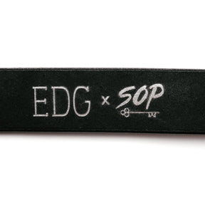 Ewing Dry Goods EDG x SOP Minimalist Belt Black w/ Brushed Nickel