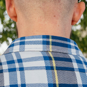 Iron Heart IHSH-382-BLU 9oz Selvedge American Check Work Shirt Blue FINAL SALE