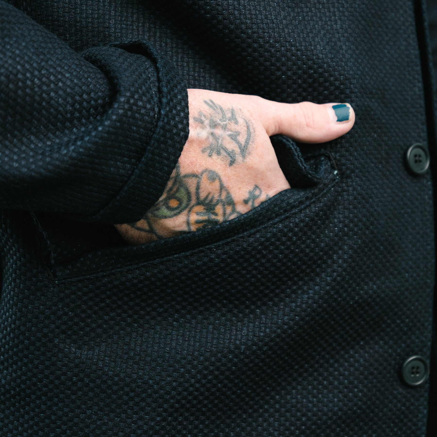 Rouge Territory x Snake Oil Provisions Sashiko Trench Coat Indigo PRE-ORDER
