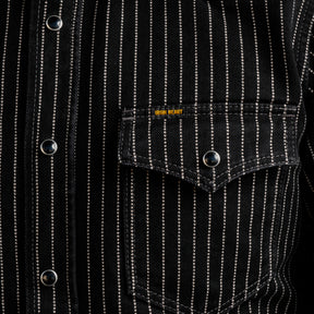 Iron Heart IHSH-62-BLK 12oz Wabash Western Shirt Black