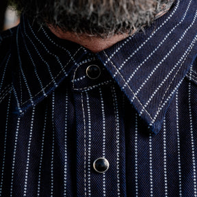Iron Heart IHSH-62-IND 12oz Wabash Western Shirt Indigo