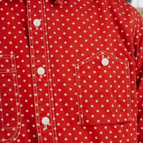 Polka-Dot Woven Workshirt Red/Cream