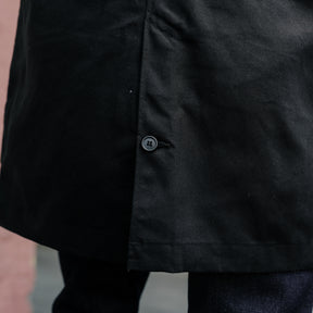 Rogue Territory Dry Wax Canvas Trench Coat Black