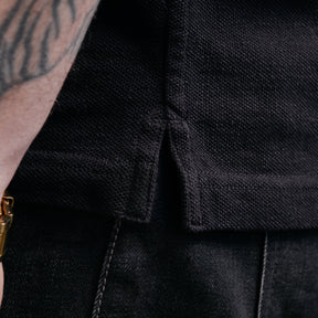 UES Rahben Stitch Polo Shirt Black
