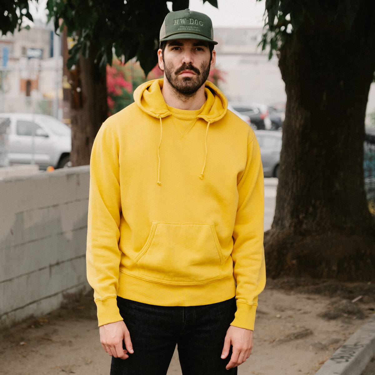 Garment-Dyed Fleece Hoodie Vintage Gold FINAL CHANCE