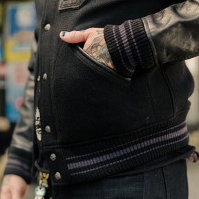 Polo Ralph Lauren Iconic Letterman Jacket Polo Black