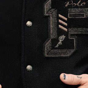 Polo Ralph Lauren Iconic Letterman Jacket Polo Black