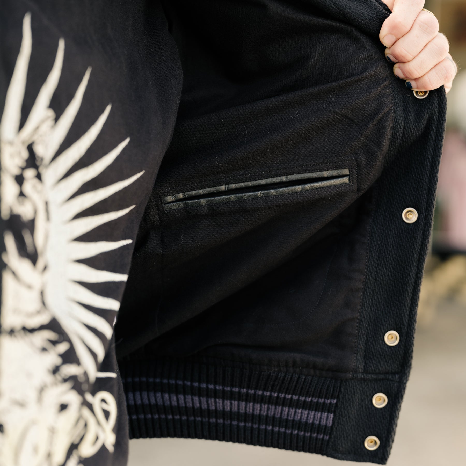 Polo Ralph Lauren Iconic Letterman Jacket Polo Black