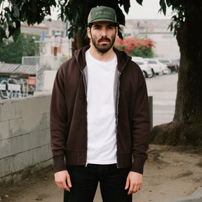 RRL Fleece Full-Zip Hoodie Faded Black