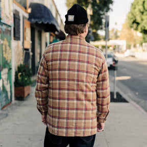 Full Count 4096 Wool Shaggy Check Work Shirt Beige