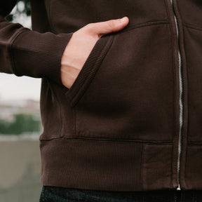 RRL Fleece Full-Zip Hoodie Faded Black
