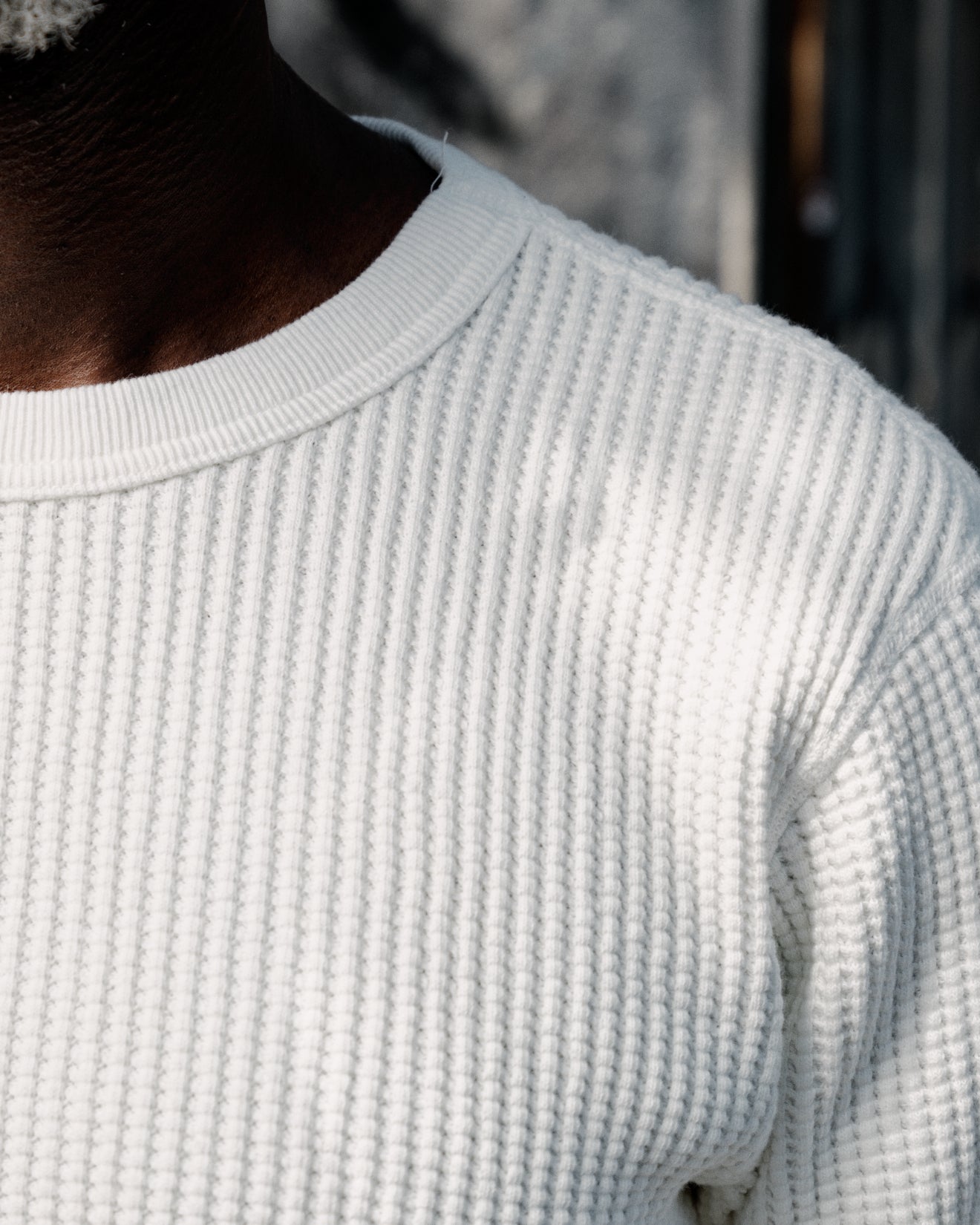 UES 60BW Big Waffle T-Shirt Off White