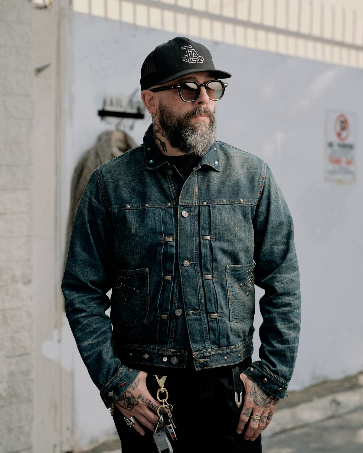 RRL Ridgewood Studded Denim Trucker Jacket