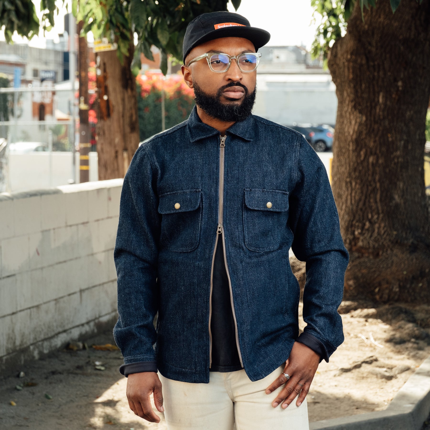 Rogue Territory Field Jacket Indigo Knit Denim