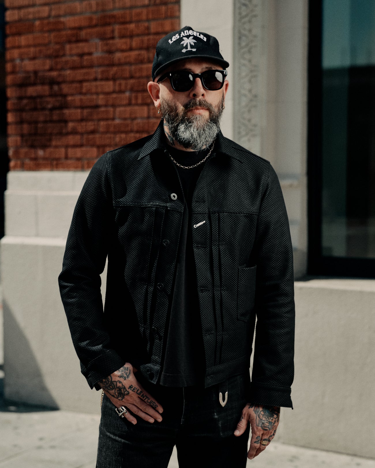 Rogue Territory x Snake Oil Provisions Sashiko Type I Jacket Stealth PRE-ORDER