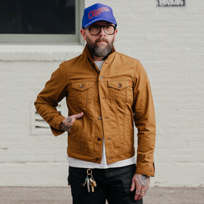 Iron Heart IHJ-133-BRN 10oz TC Duck Modified Type III Jacket Brown FINAL SALE