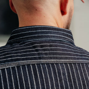 The Flat Head 10oz Wabash Work Shirt Blue