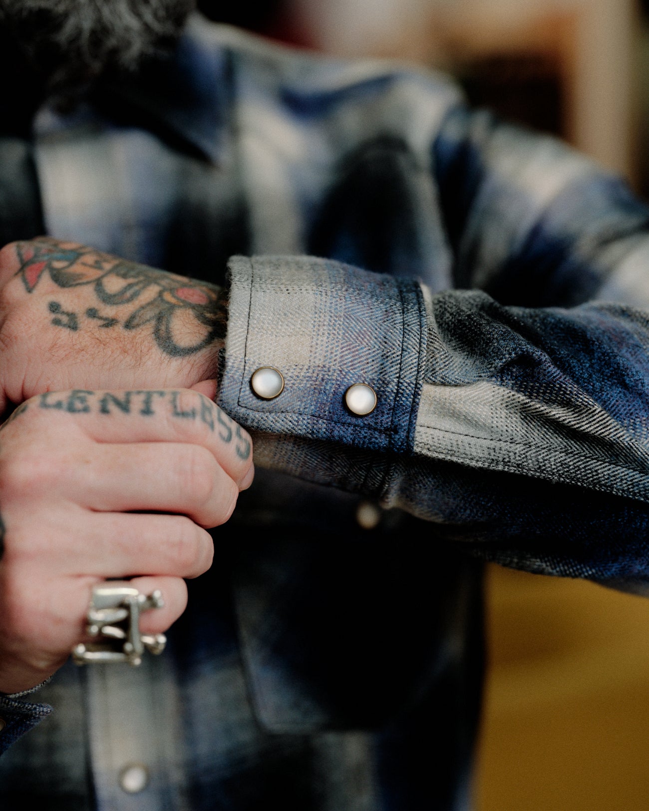 Rogue Territory Western Shirt Bluebell Brushed Plaid