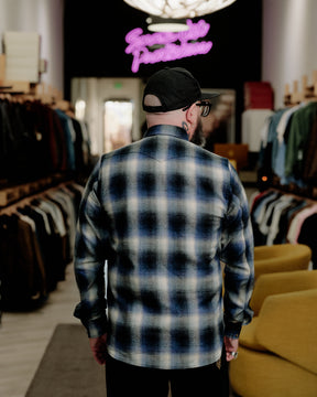 Rogue Territory Western Shirt Bluebell Brushed Plaid
