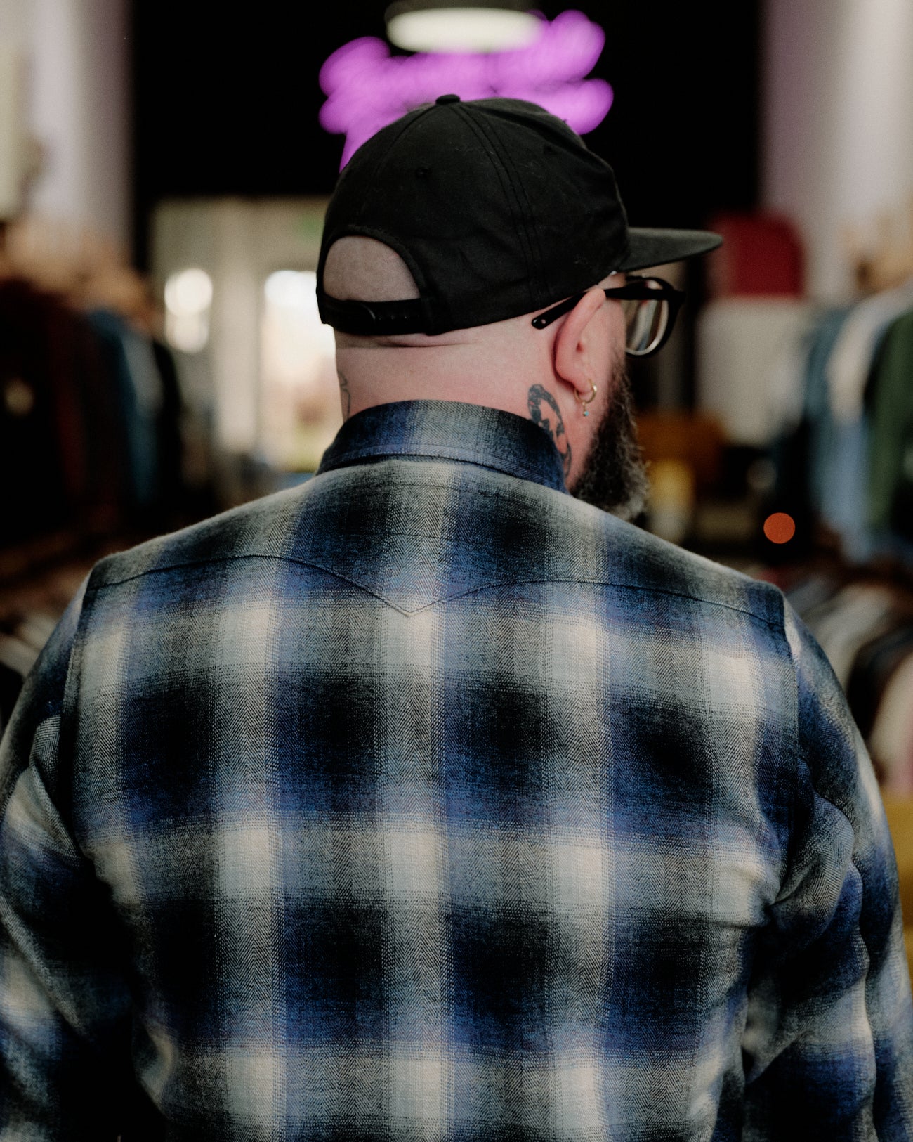 Rogue Territory Western Shirt Bluebell Brushed Plaid