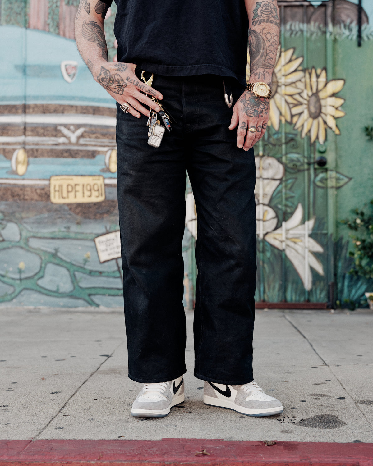 Brain Dead Type 00 14.25oz Selvedge Denim Pant Solid Black