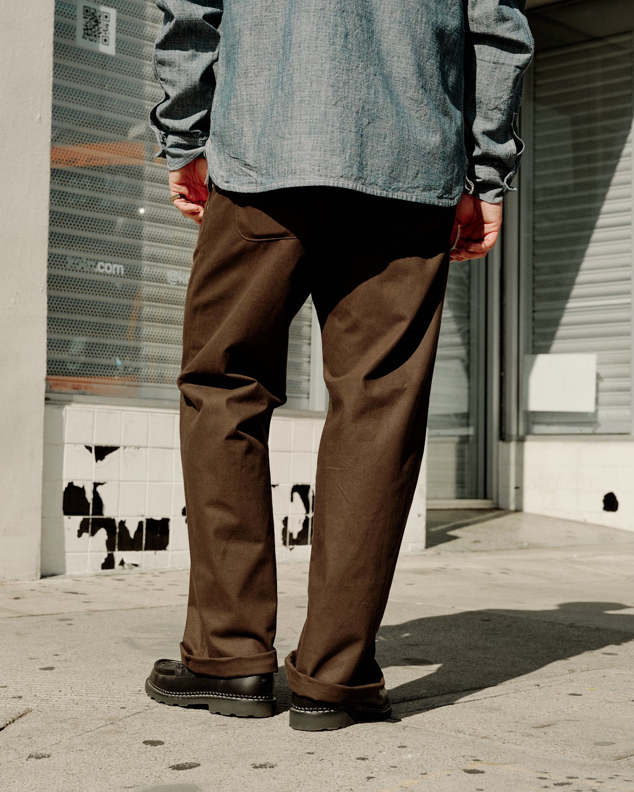 Rogue Territory Relaxed Trouser Selvedge Canvas Dyed Brown