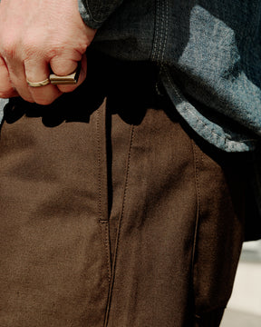 Rogue Territory Relaxed Trouser Selvedge Canvas Dyed Brown