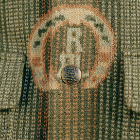 RRL Horseshoe Logo Cotton Overshirt Sweater Sage Multi