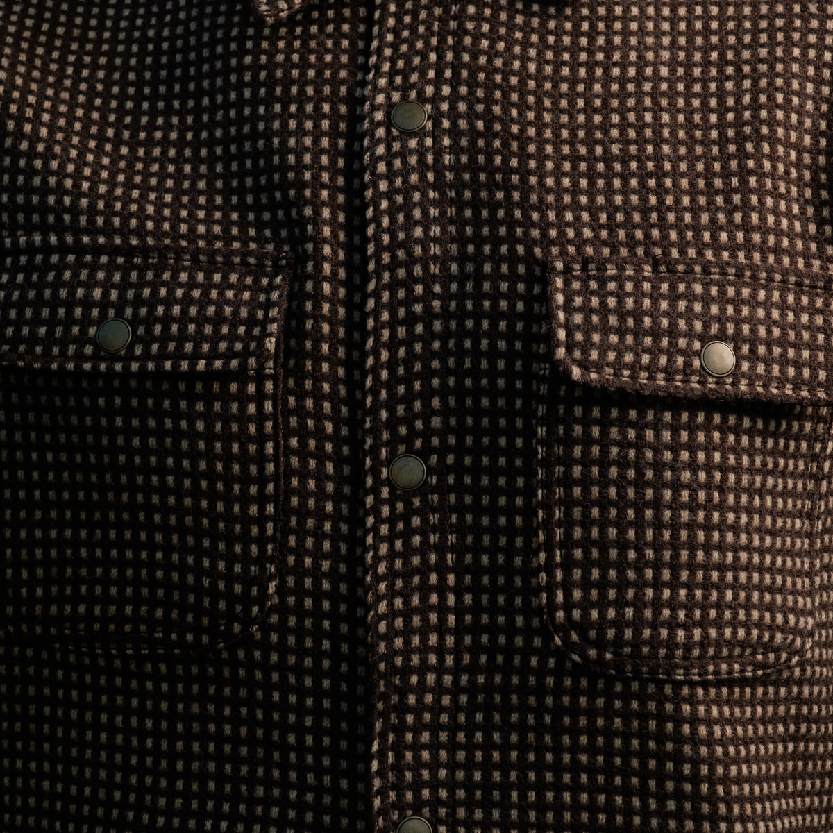 Rogue Territory Lined Field Shirt Brown Wool Dot FINAL SALE