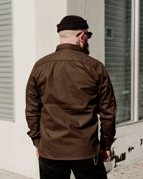 Rogue Territory Work Shirt Selvedge Canvas Dyed Brown
