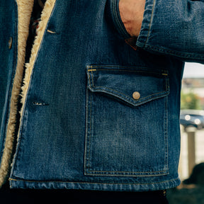 RRL Hitching Fleece Denim Ranch Jacket
