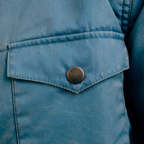 RRL Quilted Twill Western Overshirt Faded Blue