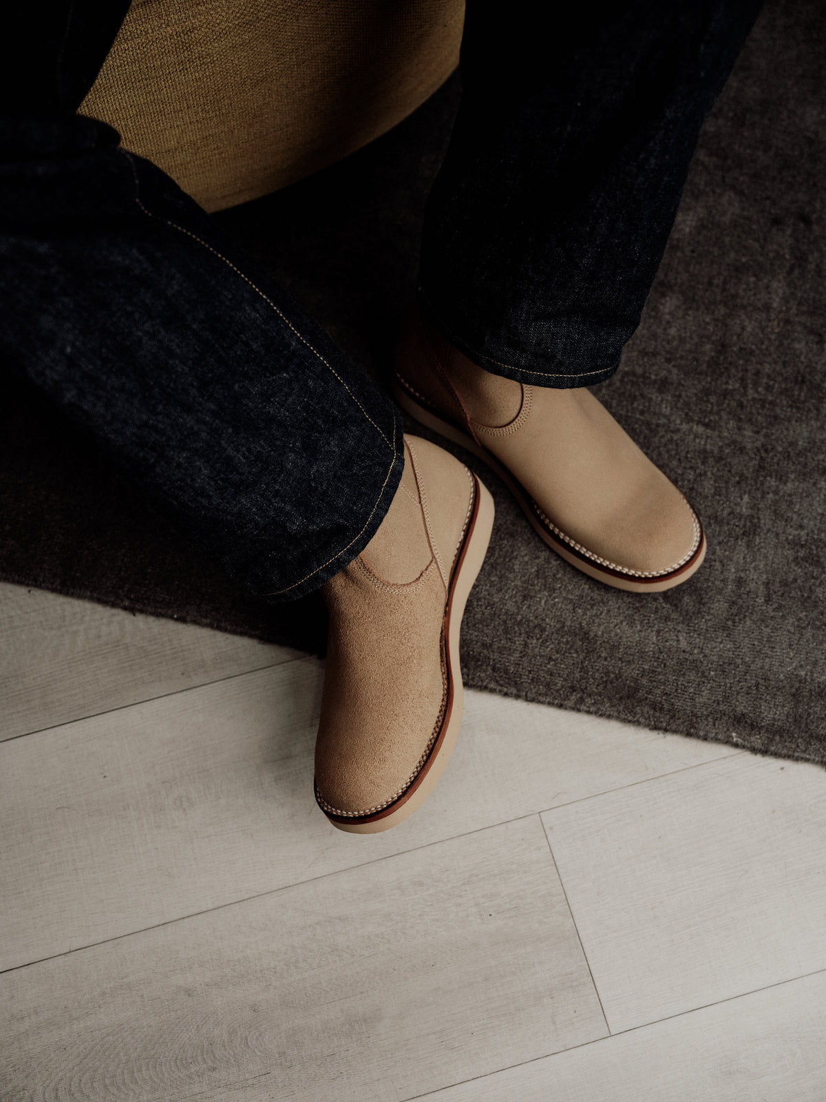 The Flat Head FN-FB-002 Suede Boots Beige