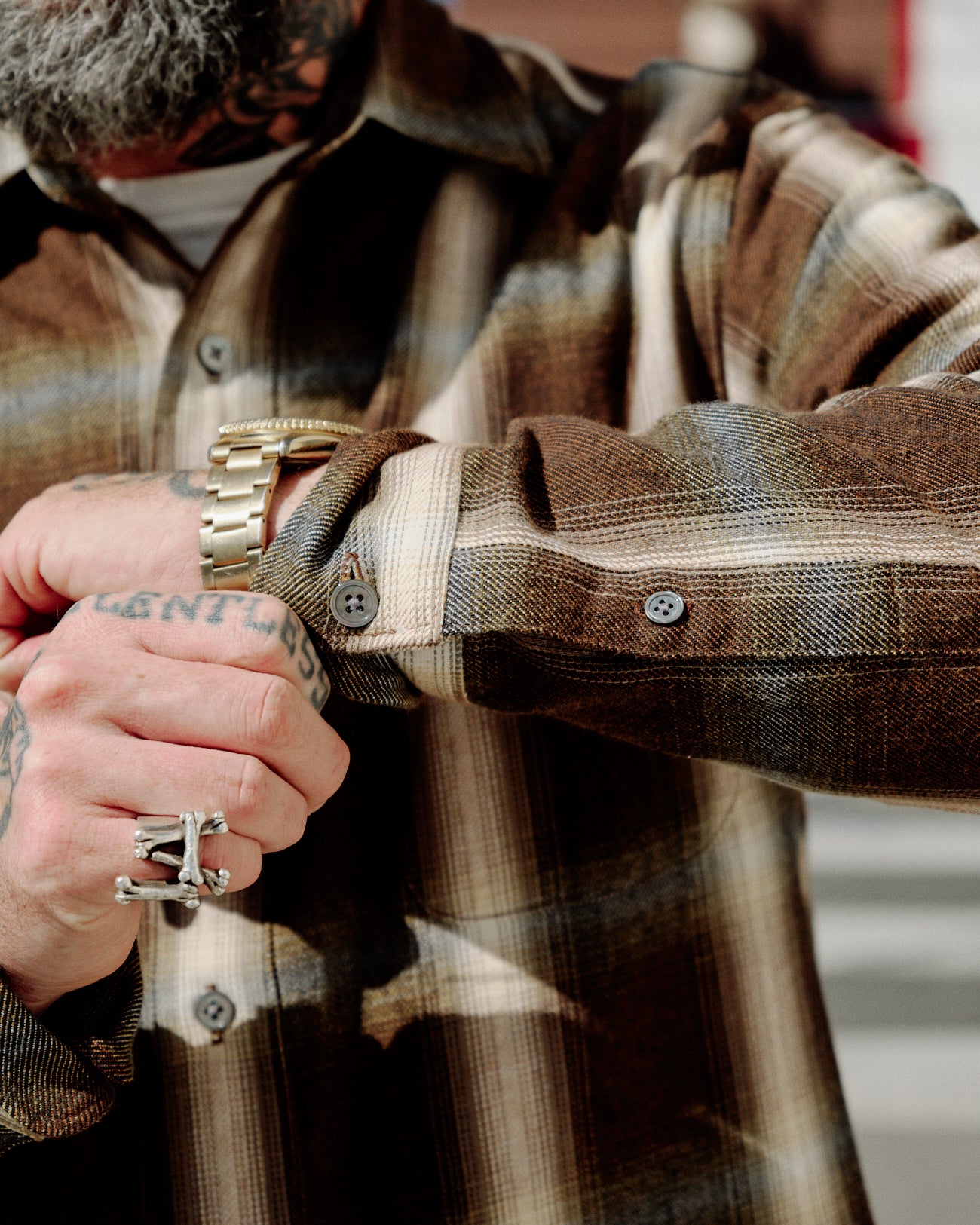 Aaron Levine New York Reversible Flannel Cedar