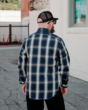 Aaron Levine New York Reversible Flannel Blue