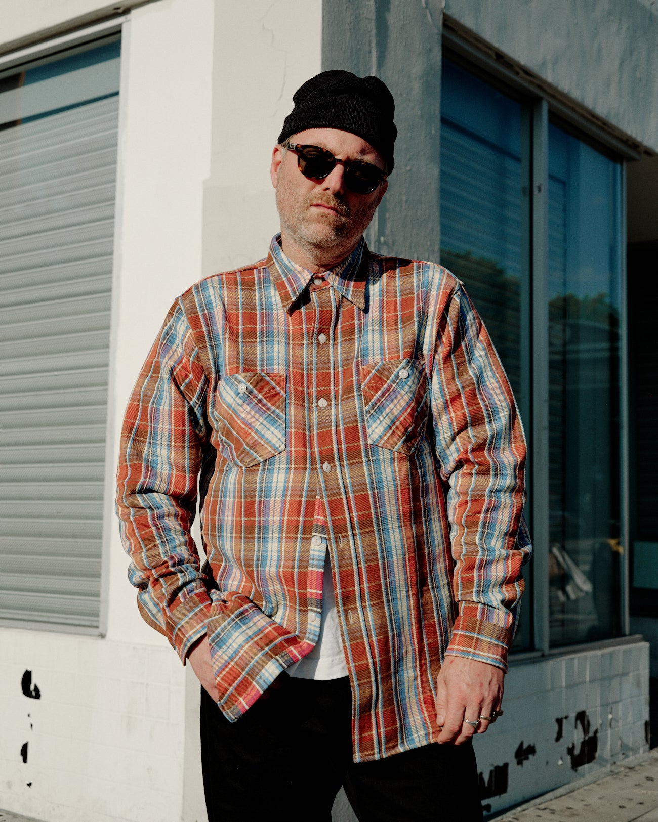 Stevenson Overall Co. Union-Spec Flannel Work Shirt Faded Red Mix