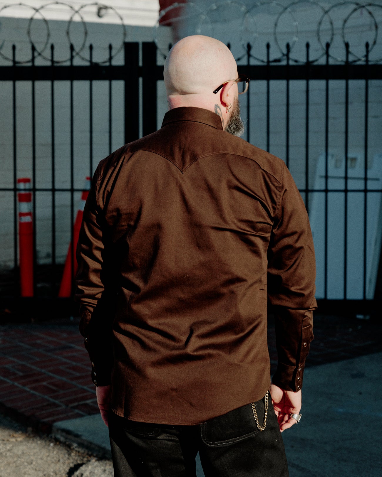 Stevenson Overall Co. Cody Western Shirt Dark Brown