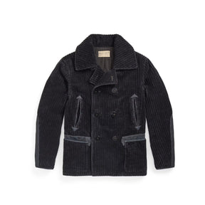 RRL Denim-Trim Corduroy Peacoat Vintage Navy
