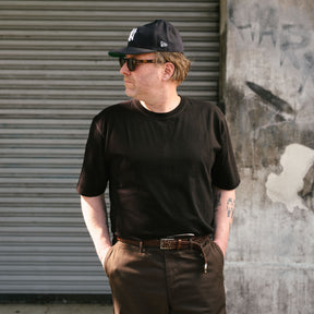 Drake's Black Cotton Crew Neck Hiking T-Shirt