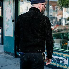 Y'2 Leather TB-139 Steer Roughout 3rd Type Jean Jacket Black