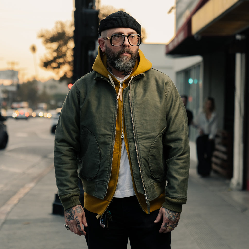 イチロー記念ジャンパー Iron Heart IHM-47-ODG 12oz Whipcord Tanker Jacket Olive Drab Green