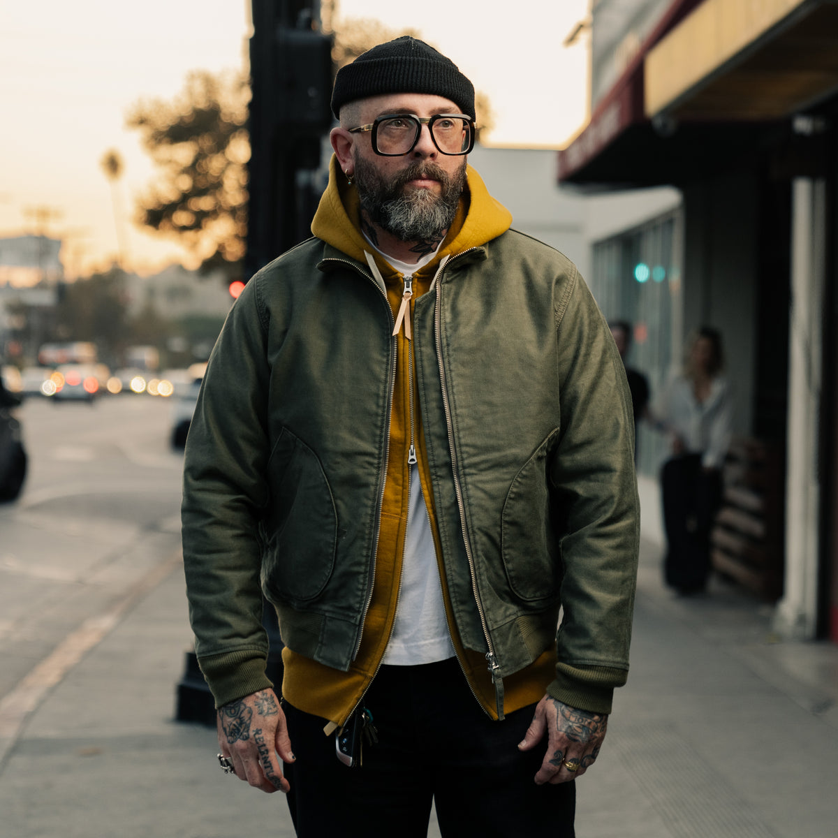 Iron Heart IHM-47-ODG 12oz Whipcord Tanker Jacket Olive Drab Green