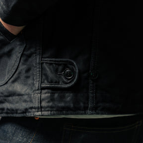 Iron Heart IHM-48-BLK 12oz Whipcord Lightweight N1 Deck Jacket Black