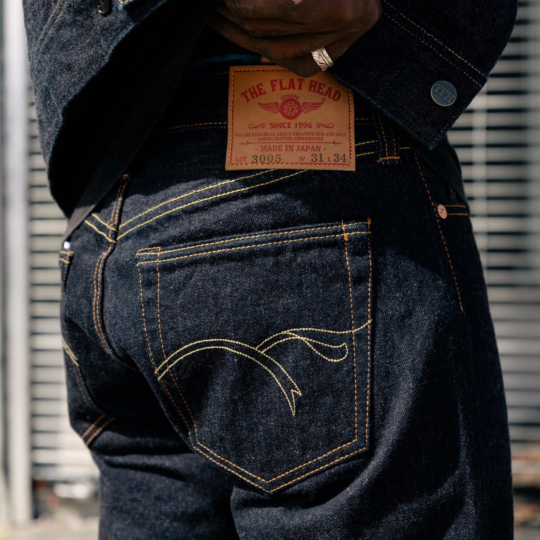 The Flat Head FN-3005 14.5oz Straight Jeans Indigo